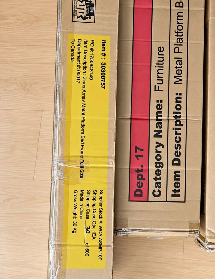 Full Size Bed Frame - Zinus - Brand New