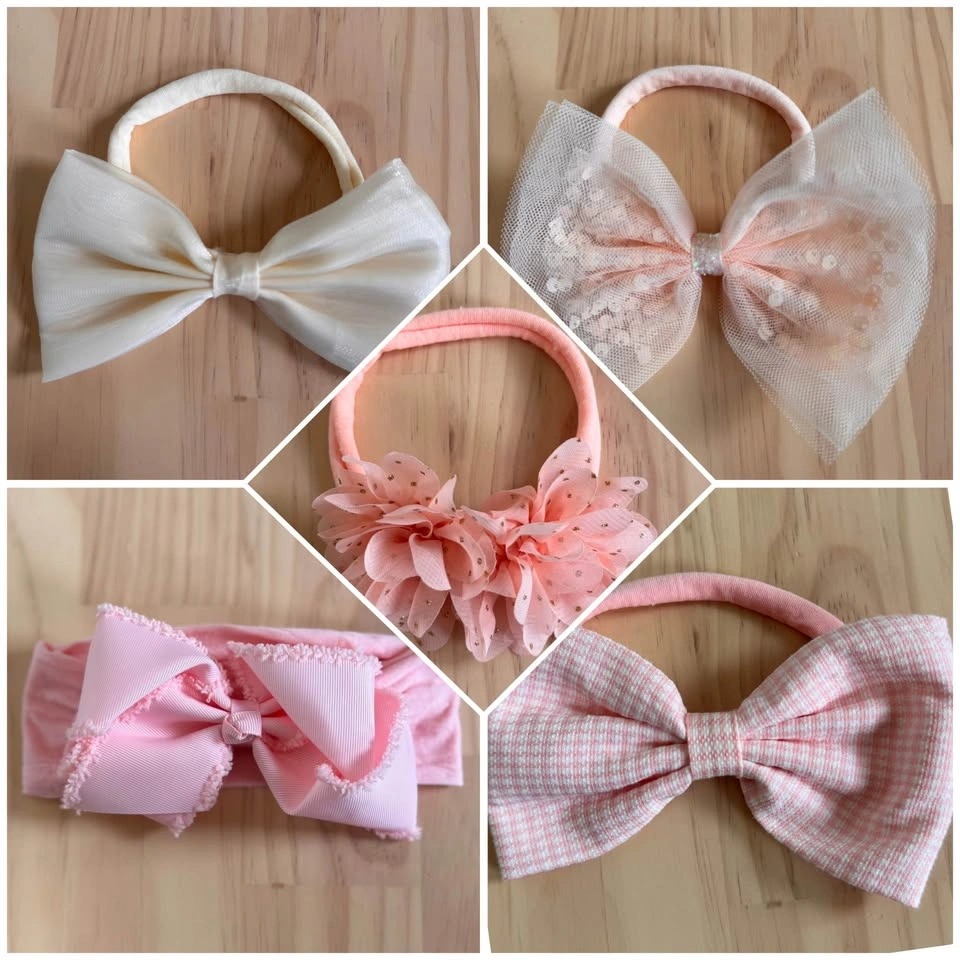Baby Girl Headband & Bow Lot – Pink/Neutral 🎀 - photo 3