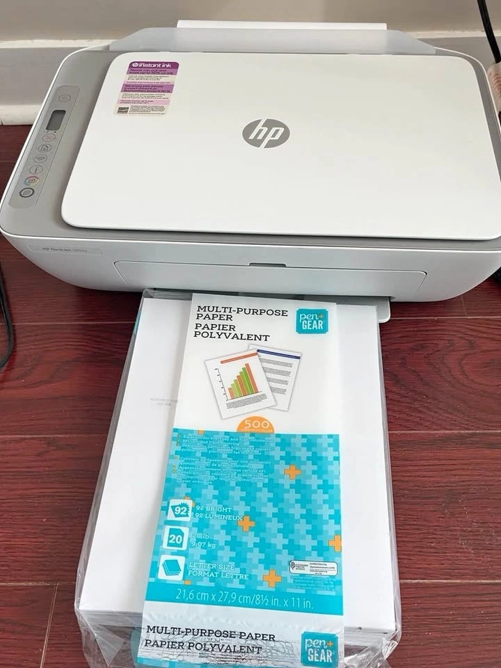 HP DeskJet 2755e Wireless All-in-One Printer + Paper - $40