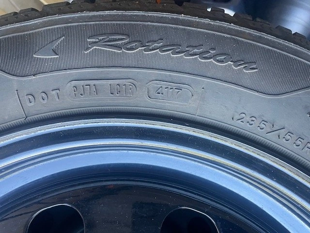4 Goodyear Winter Tires 235/55R17 on Ford OEM Steel Rims - photo 5