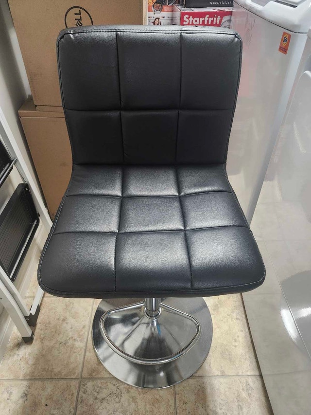 Adjustable Black Bar Stool