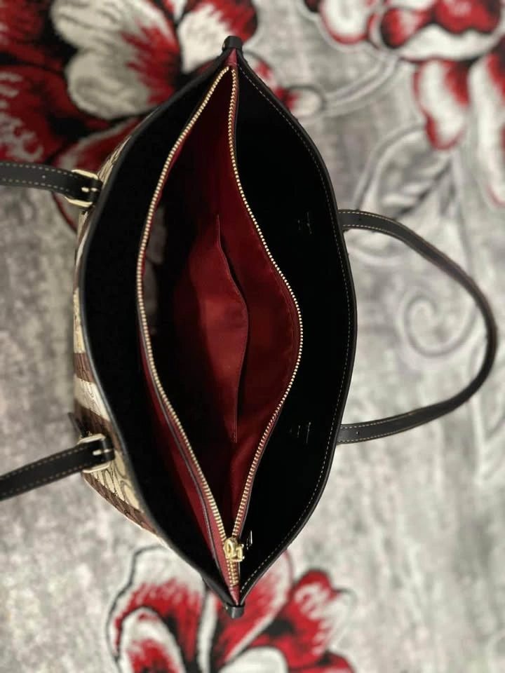 Original Coach Mollie Tote in Colorblock/Signature Jacquard - photo 3
