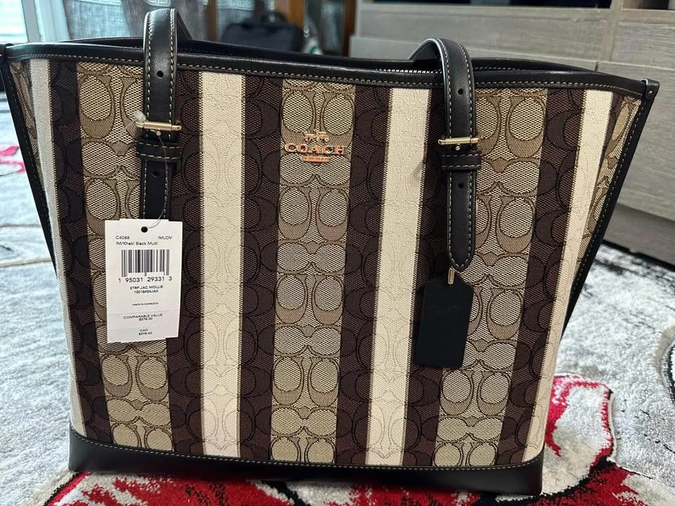 Original Coach Mollie Tote in Colorblock/Signature Jacquard - photo 5