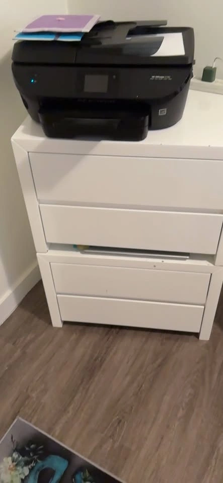 2 White 2-Drawer Storage Cabinet/ nightstands Together - photo 4