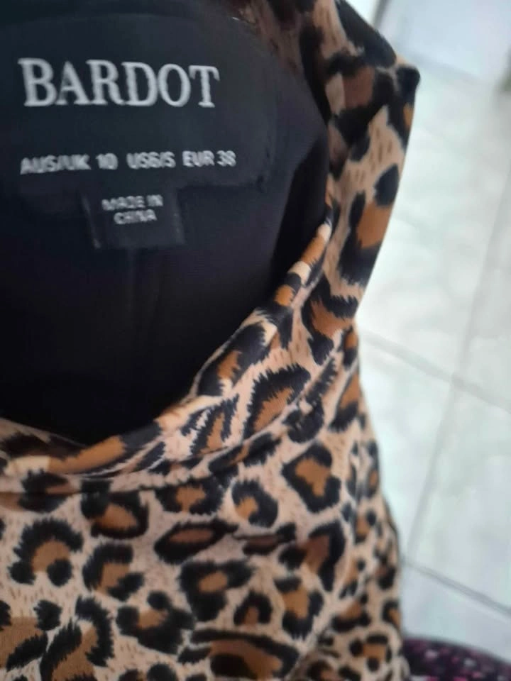 Bardot Leopard Print High Neck Long Sleeve Dress - photo 3