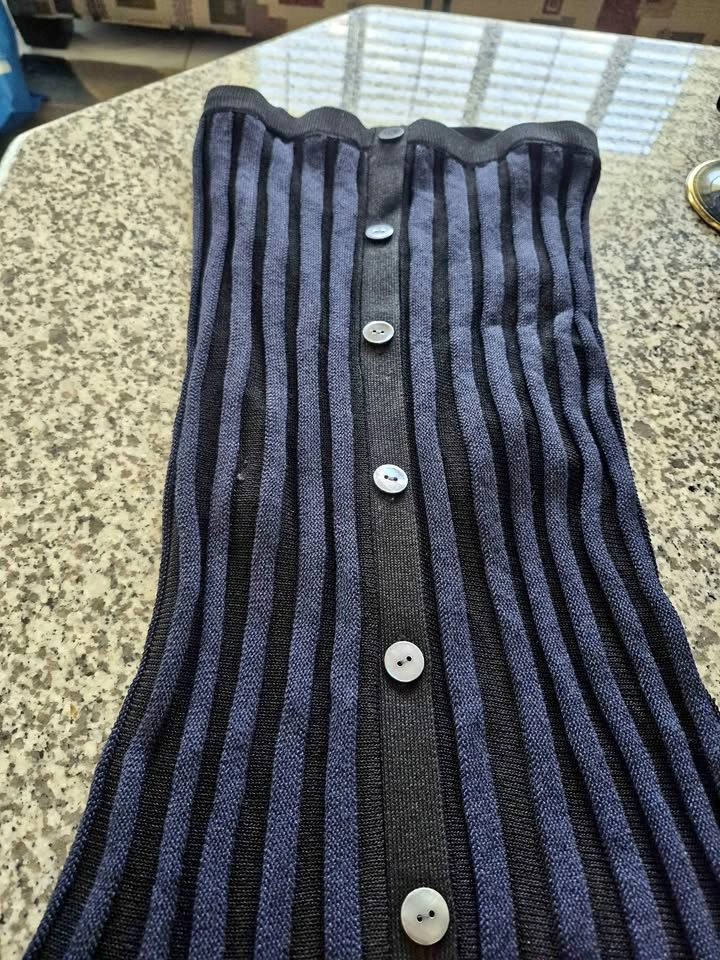 Babaton Ribbed Button-Front Skirt