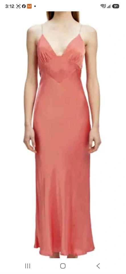 Bardot Satin Maxi Dress Size S