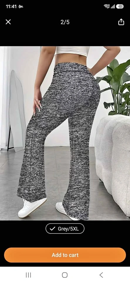 Grey Flare Leg Yoga Pants Size 22