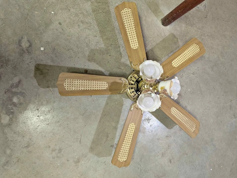 42" Brass 5-Blade Ceiling Fan