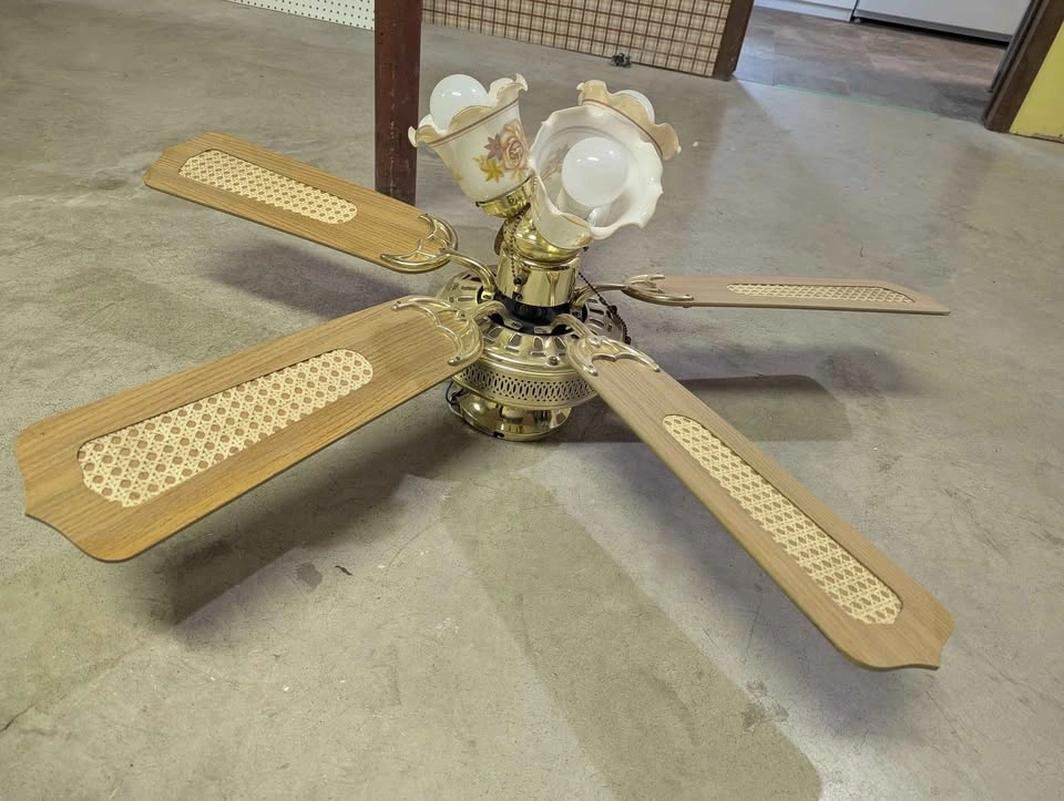 42" Brass 5-Blade Ceiling Fan - photo 2