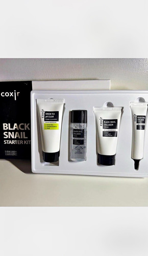 Coxir Black Snail Travel Size Hydration Set Cleanser Toner Serum