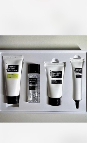 Coxir Black Snail Travel Size Hydration Set Cleanser Toner Serum - photo 3