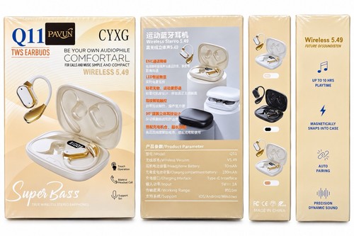 PAVUN Q11 Bluetooth TWS In-Ear Earbuds, Touch, ENC, Siri, LED Di - photo 5