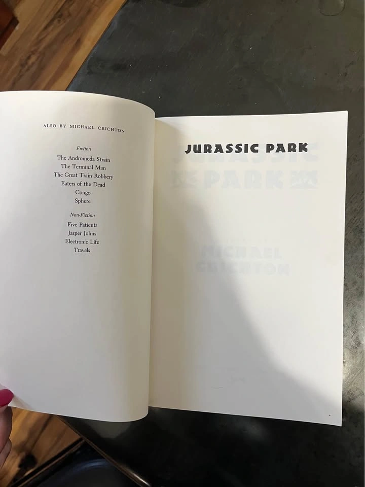 Jurassic Park by Michael Crichton Advance Reader's Edition - photo 5
