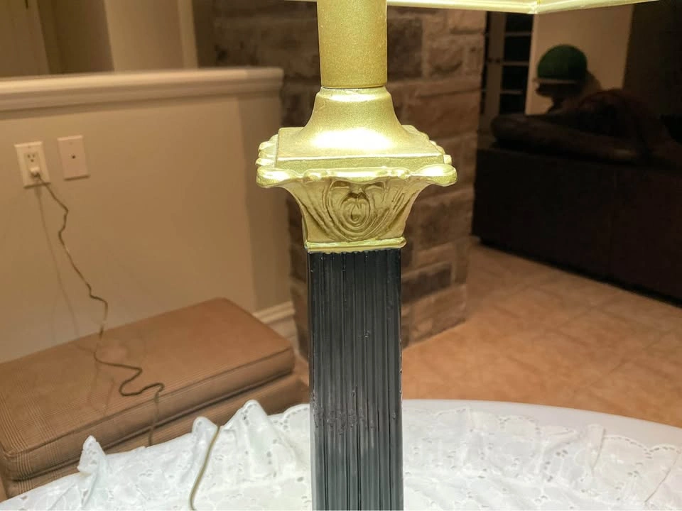 Table Lamp VTG Neoclassical Style Candlestick - photo 5