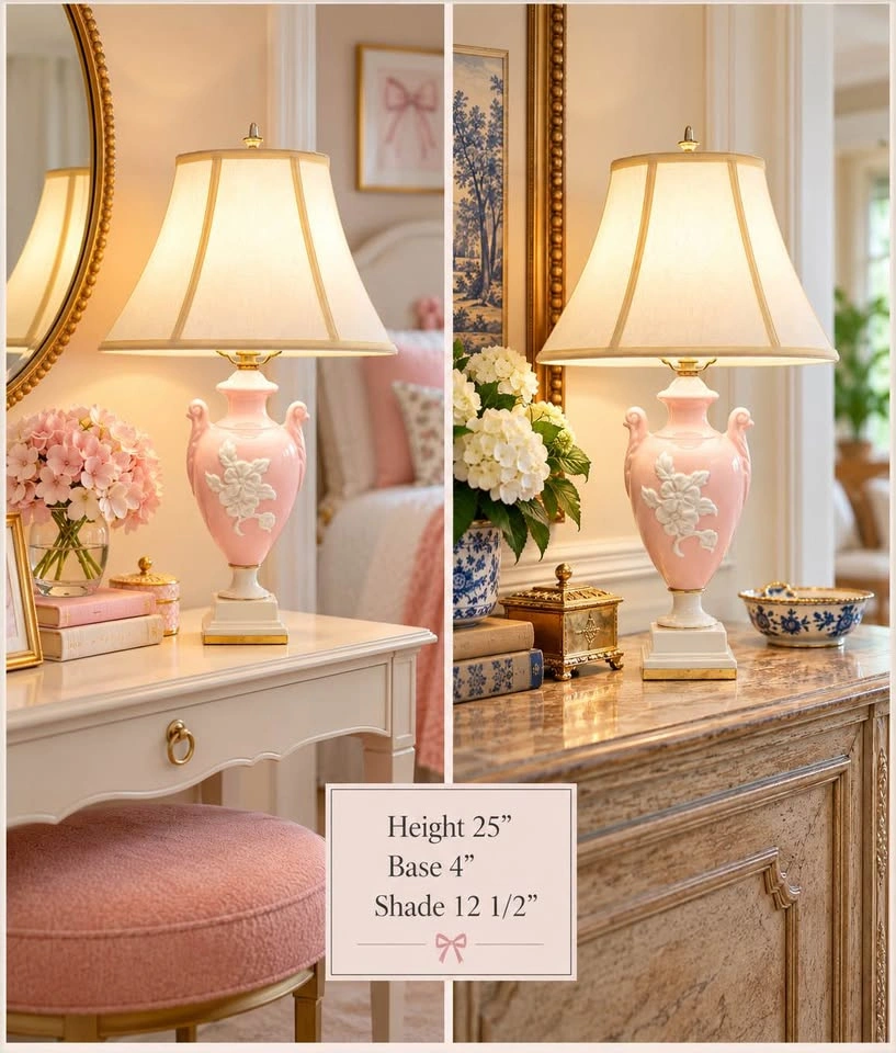 Table Lamp Vintage Porcelain Urn Style - photo 2