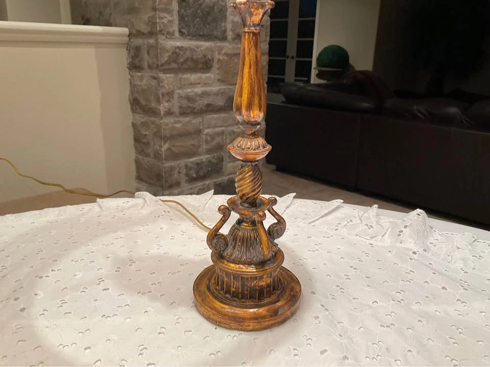 Buffet Lamps PAIR VTG 1990’s Gold Bronze Finish - photo 4