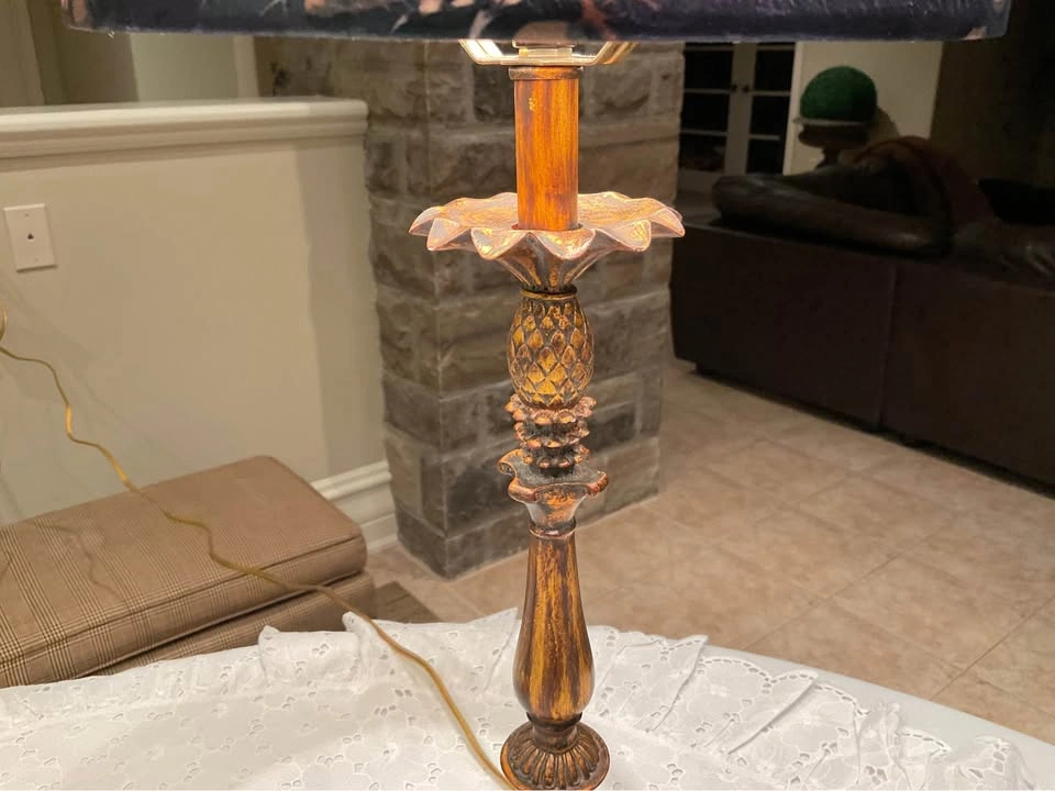 Buffet Lamps PAIR VTG 1990’s Gold Bronze Finish - photo 5