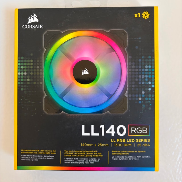Corsair LL140 RGB 140mm PWM Case Fan • NEW in Box