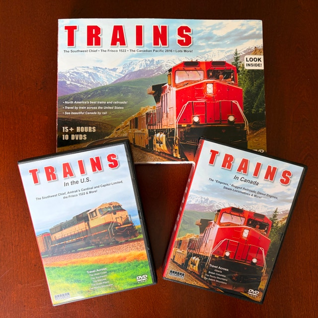 Trains 10-DVD Box Set • Canada & U.S. Railroads • 15+ Hours