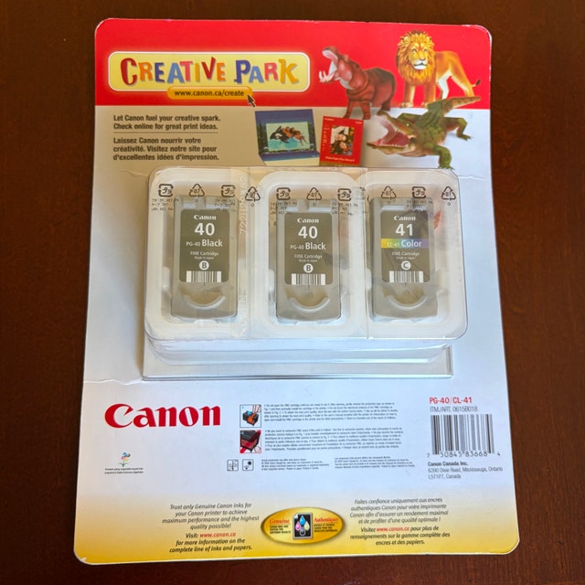 Canon PG-40 / CL-41 Genuine Ink Value Pack • 3 Cartridges • NEW