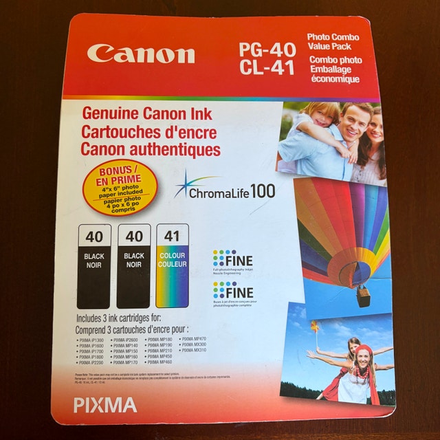 Canon PG-40 / CL-41 Genuine Ink Value Pack • 3 Cartridges • NEW - photo 2