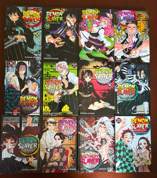 Demon Slayer Manga Books Vol. 12–23 + 2 Extras • English Set