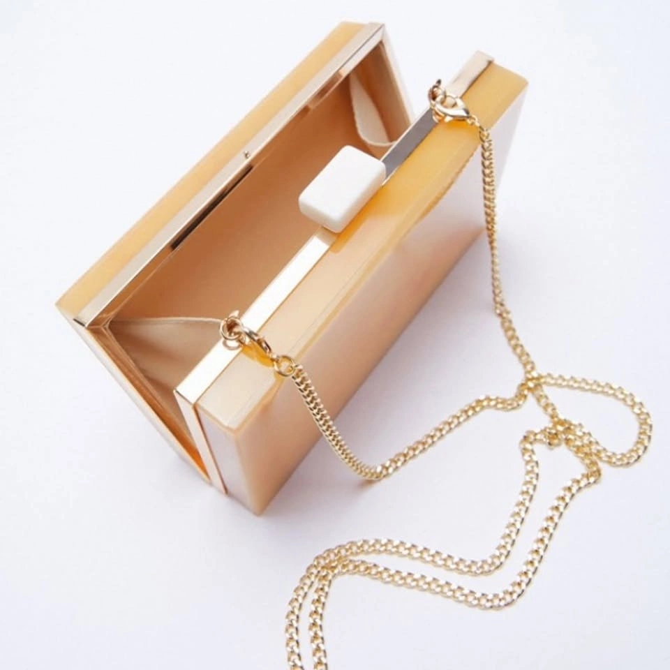 Zara Peachy Acrylic Box Clutch – Like New (Used Once) - photo 2