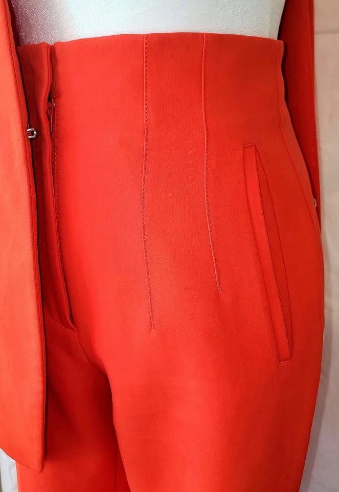 Zara Orange Suit Set (Blazer + Pants) – Size S, Like New - photo 2