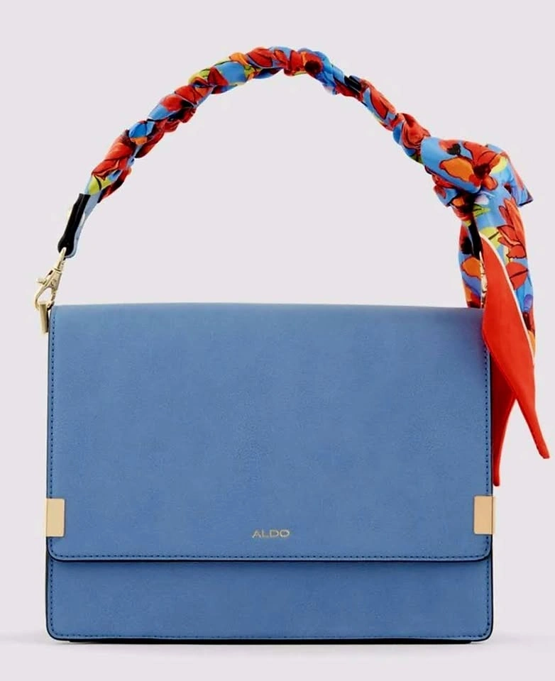 Aldo Light Blue Crossbody Bag - Gold Hardware, Like New - photo 2
