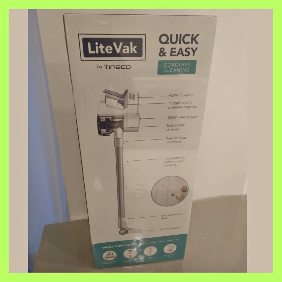 SEALED,BRAND NEW,NEVER OPENEDLiteVak Lightweight Cordless Vacuum