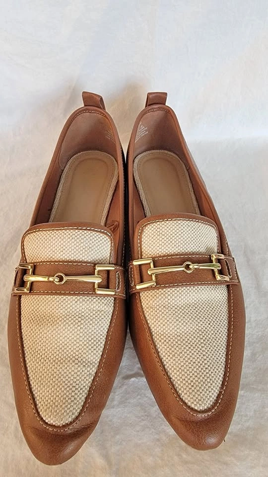 H&M Horsebit Loafers - Tan/Beige - Size 8 (EUR 39)