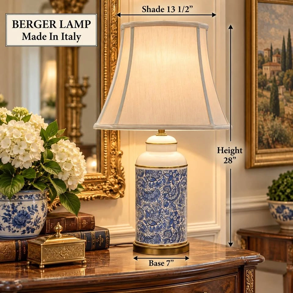 Table Lamp Vintage Berger Made In Italy