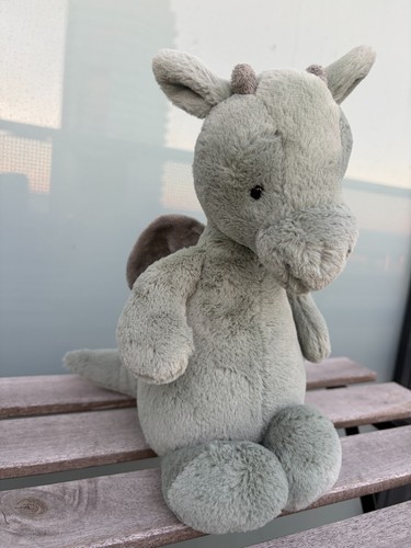 Jellycat Bashful Dragon Green Plush Medium 12" Toy - photo 3