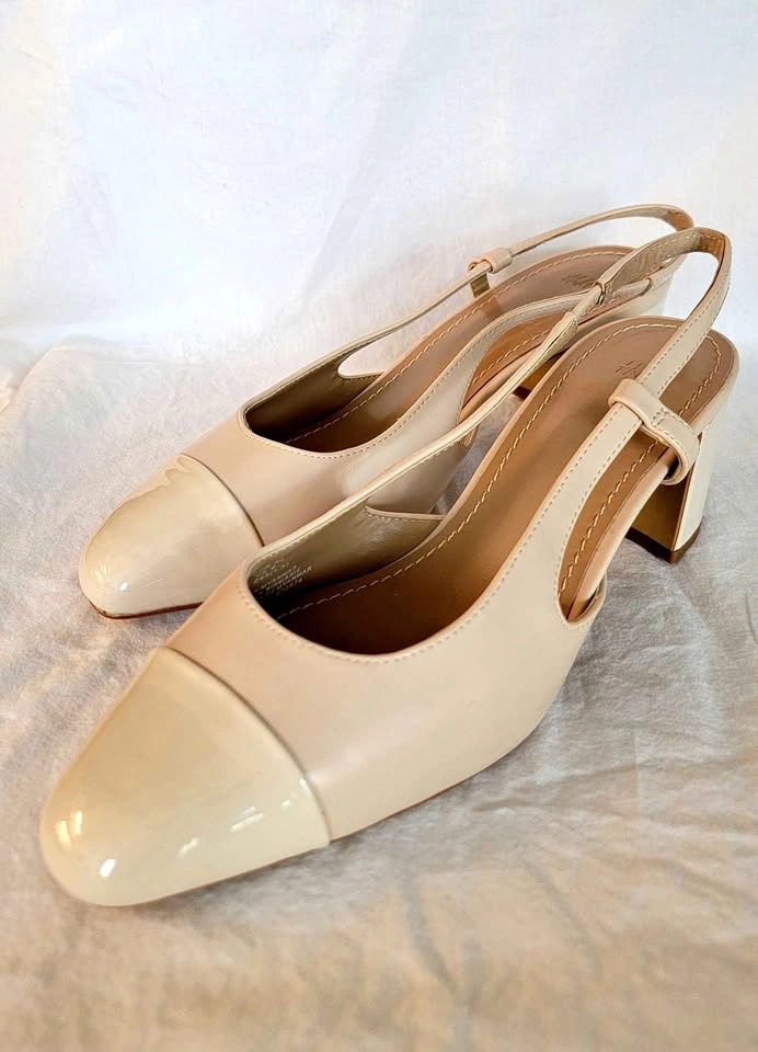 BRAND NEW: H&M Nude Slingback Block Heels