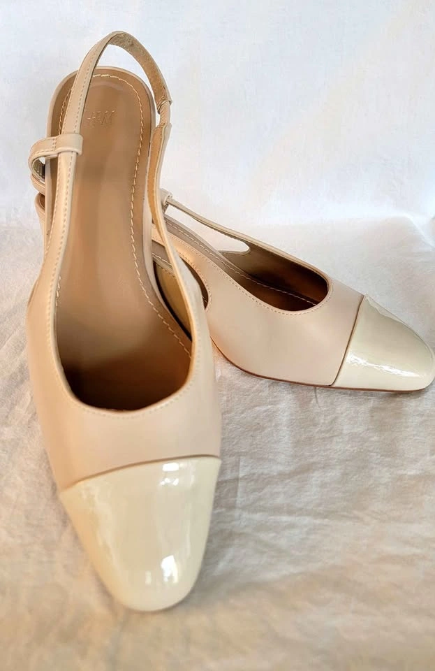 BRAND NEW: H&M Nude Slingback Block Heels - photo 3