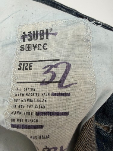 Ksubi Mens Distressed Repair Button Fly Blue Faded Jeans Size 32 - photo 5