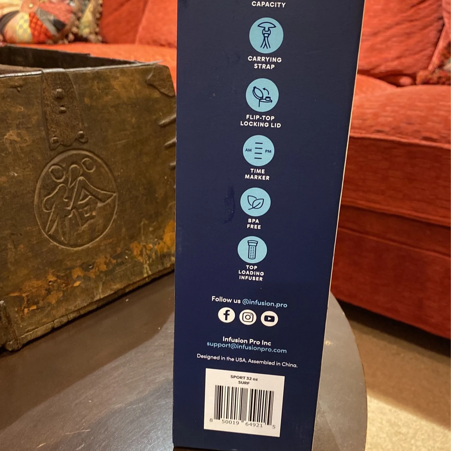 Infusion Pro 32oz Fruit Infuser Water Bottle image indicator(2)