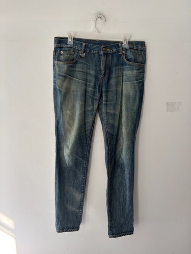 R13 Women's Relaxed Skinny Faded Jeans Size 29