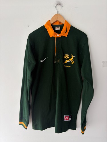 Vintage Nike South Africa Rugby Union Long Sleeve Jersey Shirt S