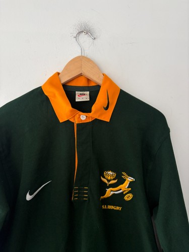 Vintage Nike South Africa Rugby Union Long Sleeve Jersey Shirt S - photo 2
