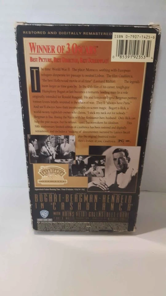Casablanca 50th Anniversary Celebration VHS - photo 2