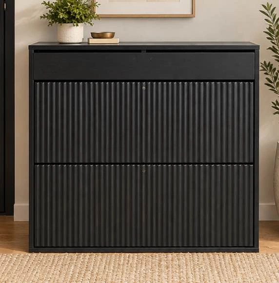 Black Shoe Storage Cabinet - photo 4