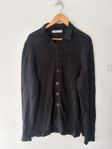 Inis Meain Knit Linen Mens Cardigan Sweater Size L