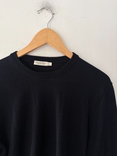 Suitsupply Merino Wool Crew Neck Black Sweater Size M - photo 2