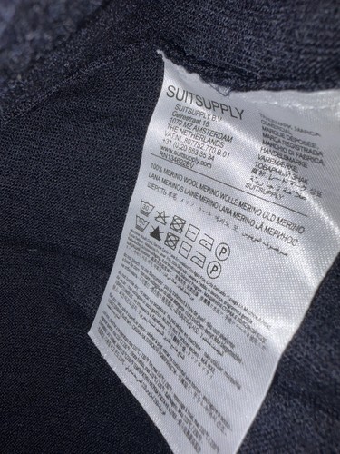 Suitsupply Merino Wool Crew Neck Black Sweater Size M - photo 4