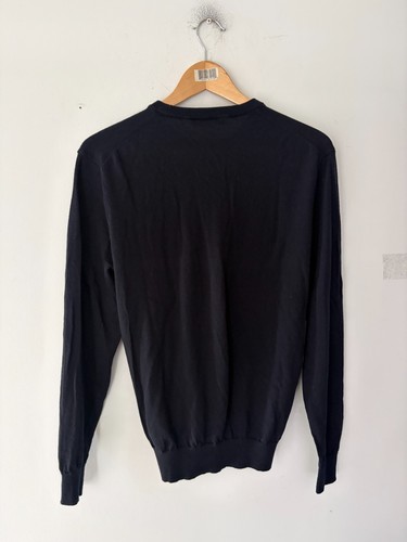 Suitsupply Merino Wool Crew Neck Black Sweater Size M - photo 5