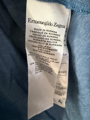 Ermenegildo Zegna Long Sleeve Cotton Polo Shirt Size L - photo 4