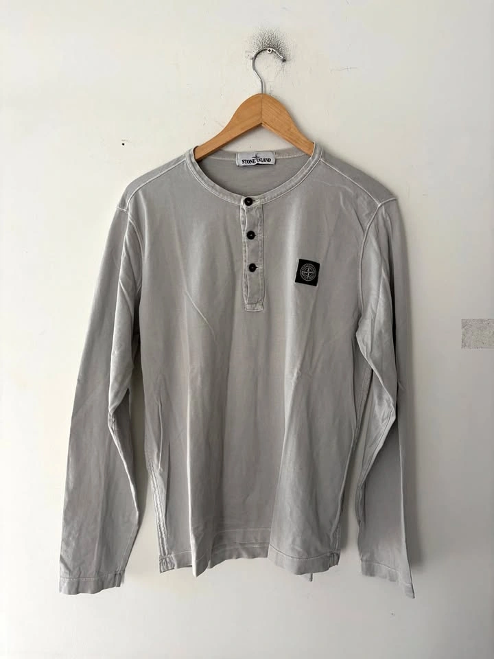 Stone Island Henley Long Sleeve Sweatshirt Size M