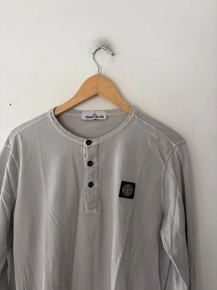 Stone Island Henley Long Sleeve Sweatshirt Size M - photo 2